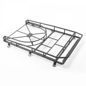 RC4WD Krabs Roof Rack W/Spare Tire Mount For Axial SCX10 II Xj (Black)