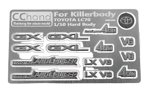 RC4WD Metal Emblems for Toyota Killerbody LC70