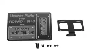 Front License Plate System for RC4WD G2 Cruiser RC4WD