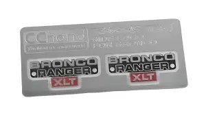 Side Metal Emblem for Traxxas TRX-4 79 Bronco Ranger XLT RC4WD
