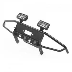 RC4WD Guardian Steel Front Winch Bumper W/Lights For Axial 1:10 SCX10 II Umg10 (Black)
