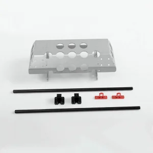 RC4WD Tarka Steel Tube Bumper With Skid Plate + D-Ring Mounts For Traxxas Mercedes-Benz G63 Amg 6X6