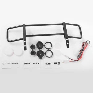RC4WD Command Front Bumper W/White Lights + Light Kit Set For Traxxas Mercedes-Benz G63 Amg 6X6