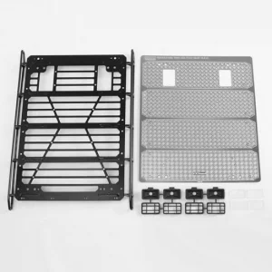 RC4WD Command Roof Rack W/Diamond Plate + 4X Square Lights Traxxas TRX-4 Mercedes-Benz G-500 (A)
