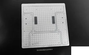 Steel Rear Bed Diamond Plates for RC4WD Gelande II 2015 Land Rover Defender D90 (Heritage Edition) RC4WD