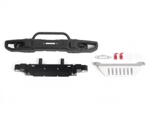 OEM Wide Front Winch Bumper W/ Steering Guard for Axial 1:10 SCX10 III Jeep JLU Wrangler (B) RC4WD