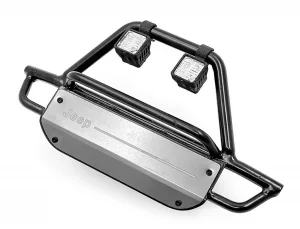 KS Steel Front Bumper w/ Lights for Axial 1:10 SCX10 III Jeep JLU Wrangler RC4WD