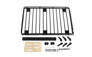 Steel Tube Roof Rack W/ Rear Utility Lights for Axial 1:10 SCX10 III Jeep JLU Wrangler RC4WD