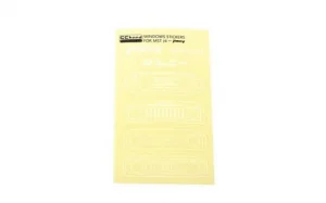 Grille Option Window Decal Sheet for MST 4WD Off-Road Car Kit W/ J4 Jimny Body (White) RC4WD