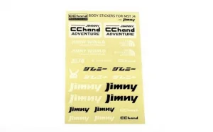 Logo Decal Sheet for MST 4WD Off-Road Car Kit W/ J4 Jimny Body RC4WD