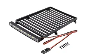 Flat Roof Rack w/ LED for Axial SCX24 Jeep Wrangler JLU RC4WD