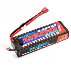 Voltz 2500mAh Hard Case LiPo - 2S 7.4V 40C - Deans