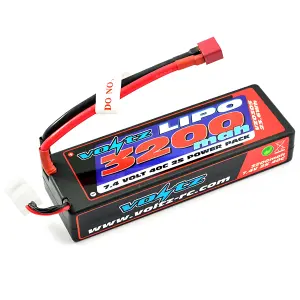Voltz 3200mAh Hard Case 7.4V 2S 40C LiPo - Deans