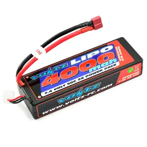 Voltz 4000mAh Hard Case LiPo - 7.4v 2S 50C - Deans