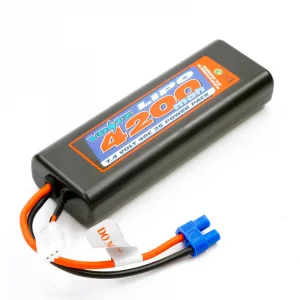Voltz 4200Mah Oval Case 2S 40C 7.4V Lipo Stick Pack - EC3