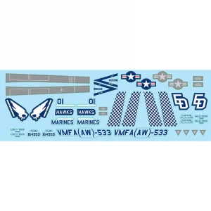 XFly Twin 40mm F-18 (Grey) Decal Set