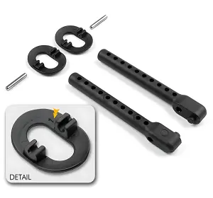 XRay Rear Body Mount Set +1mm Height