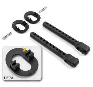 XRay Rear Body Mount Set +2mm Height