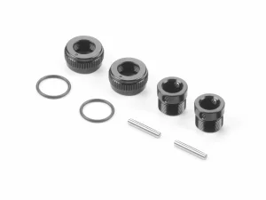 XRay Aluminium Adjustable Body Post Stop - Black (2) ** CLEARANCE **