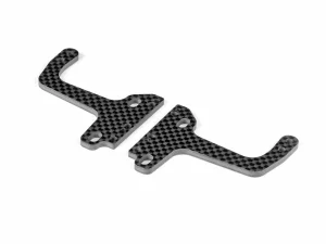 XRay X4F Rear Carbon Upper Clamp - Adjustable Flex Bulkheads (2)