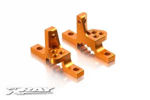 XRay T3 Aluminium Upper Clamp With Adj. Roll-Center (L+R) - Orange