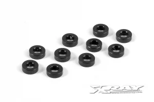 XRay Aluminium Shim 3X6X2.0mm - Black (10)