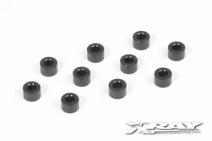 XRay Aluminium Shim 3X6X4.0mm - Black (10)