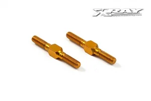 XRay Aluminium Adj. Turnbuckle L/R 26 mm - Orange - Swiss 7075 T6 (2)