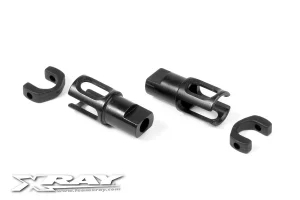 XRay Steel Solid Axle Driveshaft Adapters - Hudy Spring Steel (2)