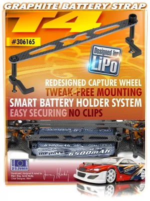 XRay T4 Graphite Battery Strap For Lipo - Set