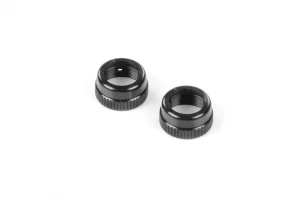 XRay Aluminium Shock Cap-Nut With Vent Hole - Black (2)