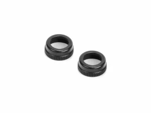 XRay Aluminium Shock Cap-Nut With Vent Hole - Black (2)