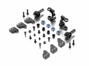 XRay Aluminium Steering Blocks And C-Hubs With Backstop - Set