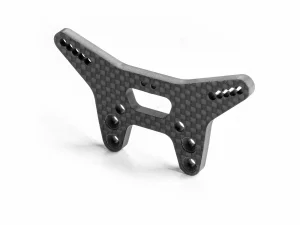 XRay XB2 Wider Carbon Shock Tower For Bridge Upper Deck - 2 Dots - Front