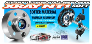 XRay Aluminium Small Carrier For 2-Speed Gear (2nd) - Soft + Ball Bearing - Aluminium 7075 T6
