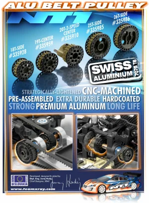 XRay Aluminium Belt Pulley 26T - Mid-Side - Set