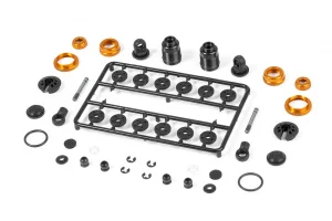 XRay Aluminium Shock Absorber-Set - Low Profile - Orange (2) ** CLEARANCE **