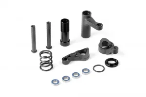 XRay Servo Saver With Chassis Lock And Hard Spring - Graphite - Set