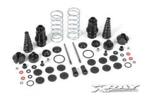 XRay XB9 Front Shock Absorbers + Boots Complete Set (2)