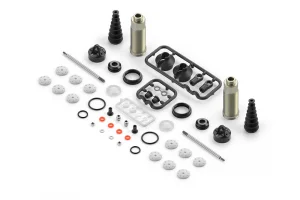 XRay XB8 Rear Shock Absorbers Zero Rebound Complete Set (2)