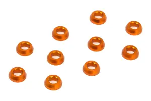 XRay Aluminium Conical Shim 3X6X2.0mm - Orange (10)
