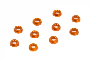 XRay Aluminium Conical Shim 3X6X2.0mm - Orange (10)
