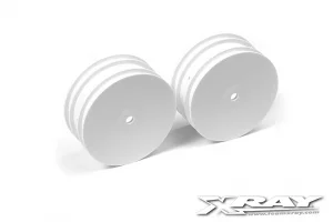 XRay XB4 Front Wheels - White Aerodisk - 14mm Hex (2)