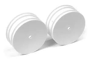 XRay XB4 Front Wheels - White Aerodisk - 14mm Hex (2)