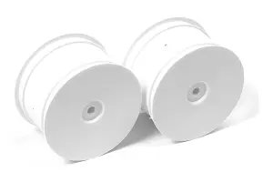 XRay XB4 Rear Wheels - White Aerodisk - 14mm Hex (2)