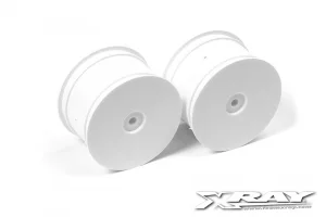 XRay XB4 Rear Wheels - White Aerodisk - 14mm Hex (2)