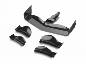 XRay X1 Composite Adjustable Front Wing - Black - Flat Design
