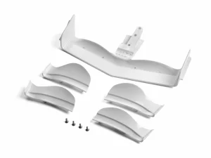 XRay X1 Composite Adjustable Front Wing - White - Flat Design