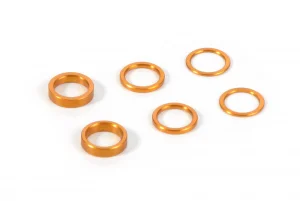 XRay Set Of Aluminium Shims 6.37X8.4mm (0.5mm, 1.0mm, 2.0mm) - Orange