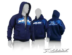 XRay Sweater Hooded With Zipper - Blue (XXL)